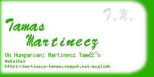 tamas martinecz business card